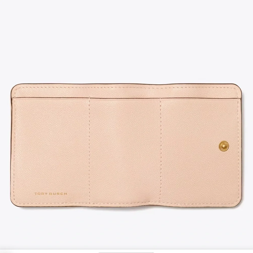 New Tory burch FLEMING SOFT POLISHED-GRAIN SMALL FLAP WALLET